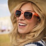 Cheerful blonde spending time outdoors - Hidalgo