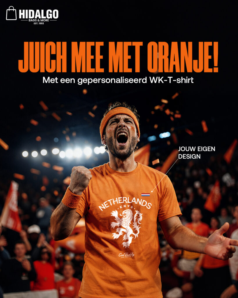 T-shirt oranje - Hidalgo Juich mee met oranje