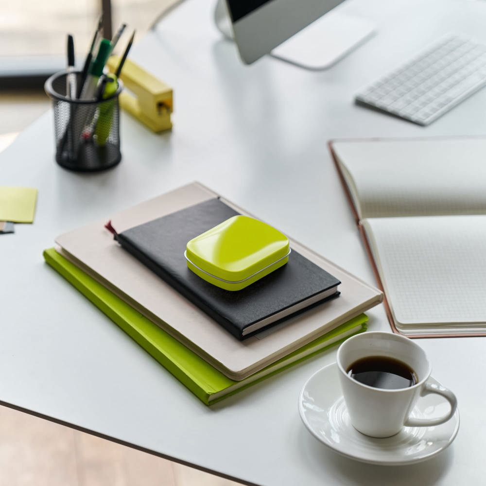 modern workspace with notebooks and stationery - Hidalgo