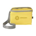 Yellow camera bag with a gray strap and Crescent Photography logo, designed for carrying small gear.