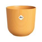 Orange textured plant pot with the elho logo visible on the front.