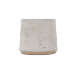 A small square beige stone with rounded bottom edge and rough texture, set against a white background.