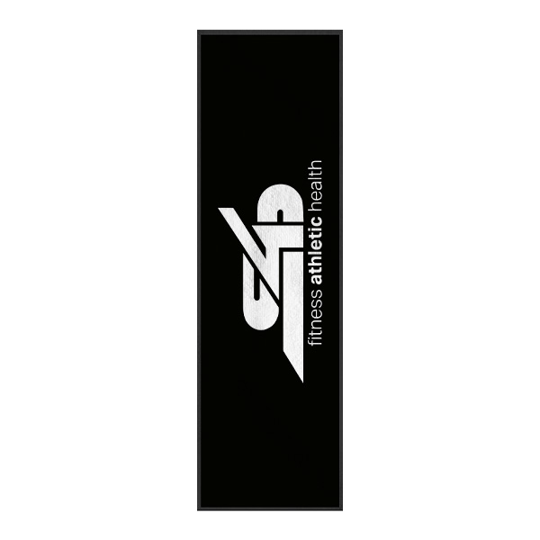 Lange-Handdoek-Inweven-Met-Logo-Zwart-Black-Schwarz - Hidalgo