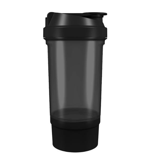 Shaker-Plus-Zwart-Black-Schwarz - Bidons & Shakers
