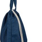 Recycelte Denim-Kordeltasche Dex