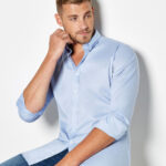 Slim Fit Oxford Shirt Printable Stretch Long Sleeve