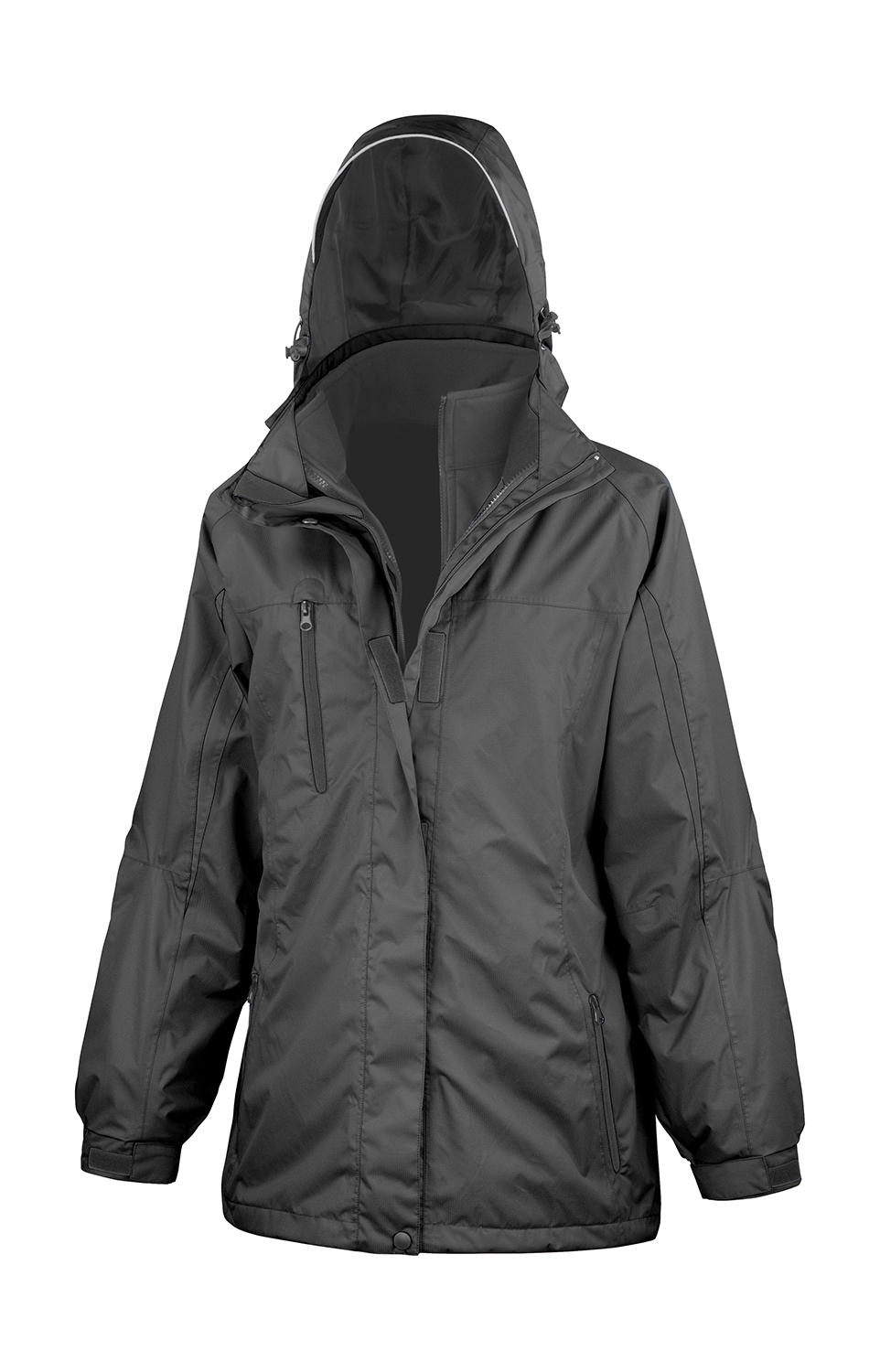 Dames 3-in-1 jas met logo wind- en waterdicht
