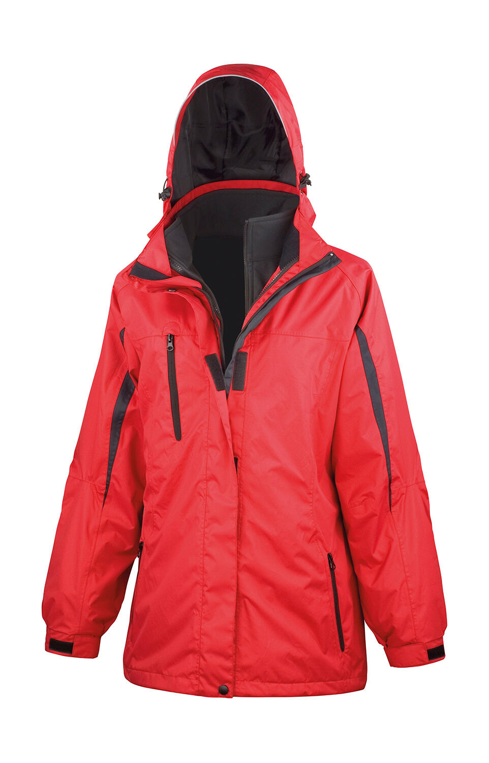 Dames 3-in-1 jas met logo wind- en waterdicht