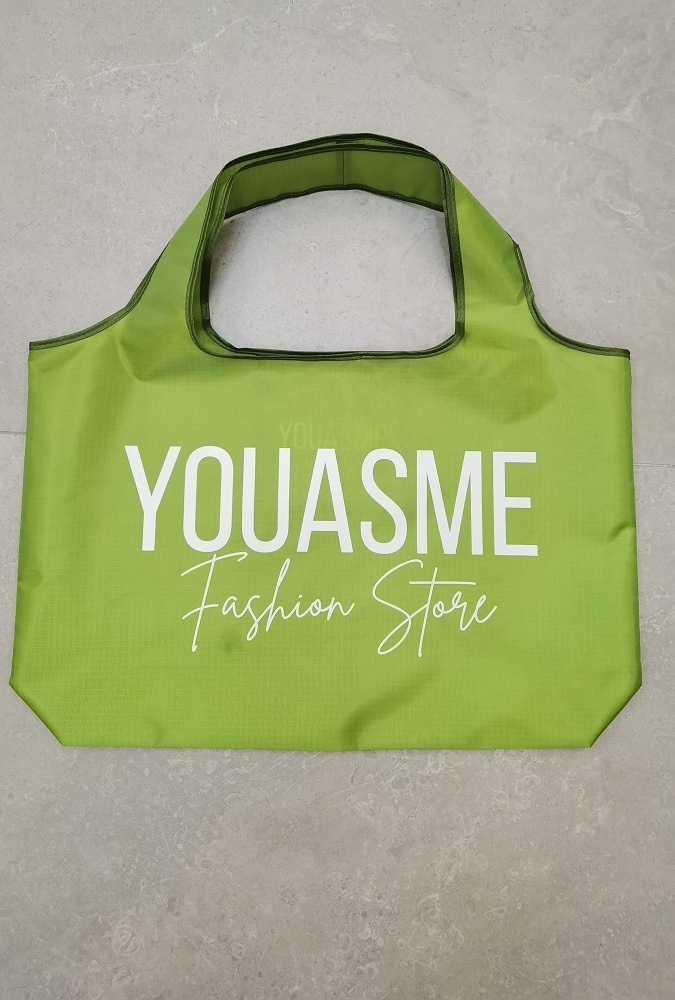 Opvouwbare boodschappentas met logo, groen