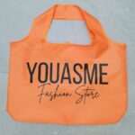 Opvouwbare boodschappentas met logo, oranje