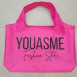 Opvouwbare boodschappentas met logo, roze