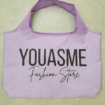 Opvouwbare boodschappentas met logo, lila