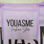 Opvouwbare boodschappentas opgevouwen in etui, lila